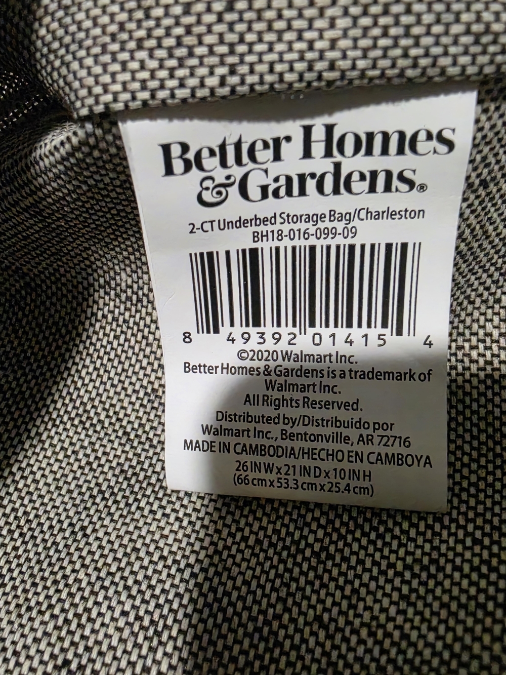 2 Count Under Bed Storage Bags